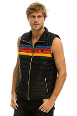 MEN'S 4 STRIPE VEST - BLACK