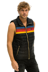 MEN'S 4 STRIPE VEST - BLACK