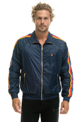 MEN'S 4 STRIPE WINDBREAKER - NAVY