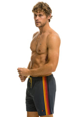 MEN'S 5 STRIPE FLEX SHORTS 7 INCH - TITANIUM
