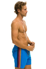 MEN'S 5 STRIPE FLEX SHORTS - PARROT BLUE