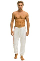 CLASSIC VELVET SWEATPANTS - WHITE