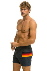 MEN'S HORIZONTAL 5 STRIPE FLEX SHORTS - TITANIUM