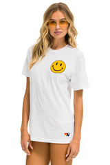 SMILEY 2 CREW TEE - WHITE