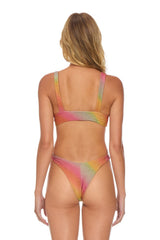 SPARKLE RIVIERA KNOT CHEEKY BIKINI BOTTOMS - RAINBOW