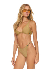SPARKLE RIVIERA KNOT CHEEKY BIKINI BOTTOMS - SAND