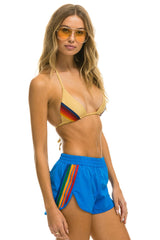 WOMEN'S 5 STRIPE FLEX BOARD SHORTS - PARROT // RAINBOW