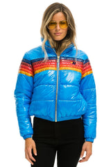 5 STRIPE APRES PUFFER JACKET - GLOSSY BLUE