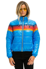 5 STRIPE APRES PUFFER JACKET - GLOSSY BLUE