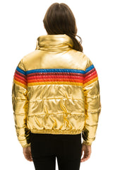 5 STRIPE APRES JACKET - GLOSSY GOLD