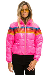 5 STRIPE APRES JACKET - GLOSSY NEON PINK