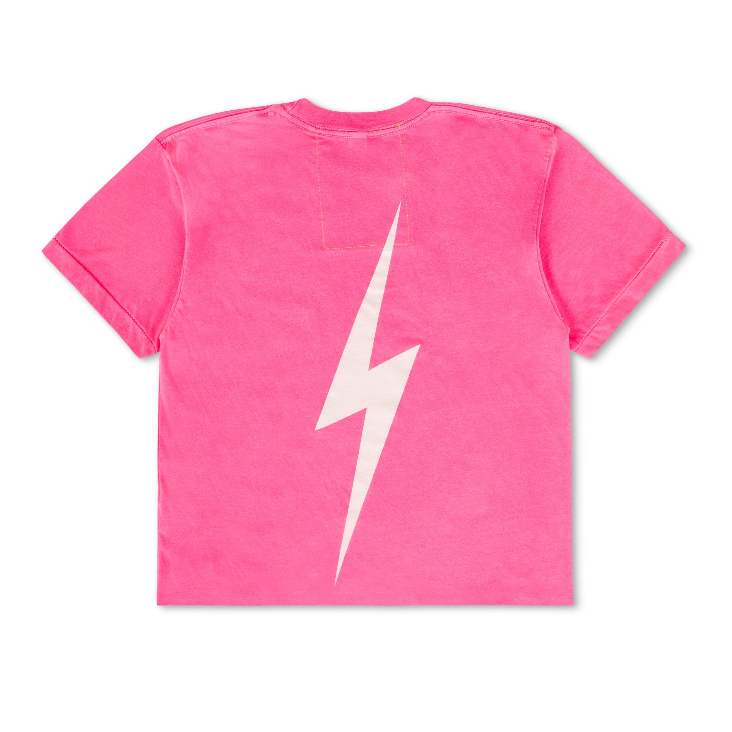UNIVERSITY OF ALABAMA BOLT SCRIPT BOYFRIEND TEE - NEON PINK