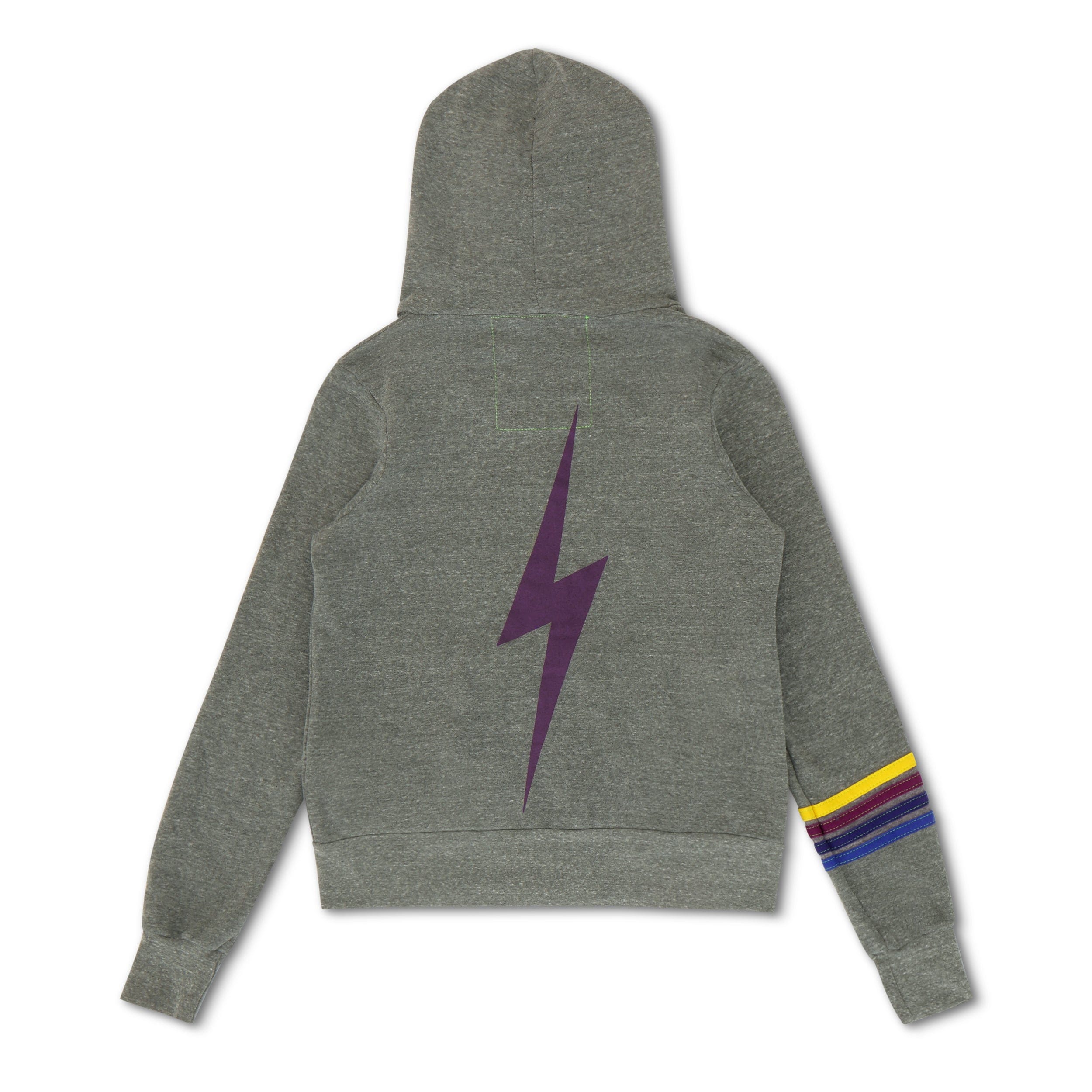 LSU BOLT ZIP HOODIE  - HEATHER GREY