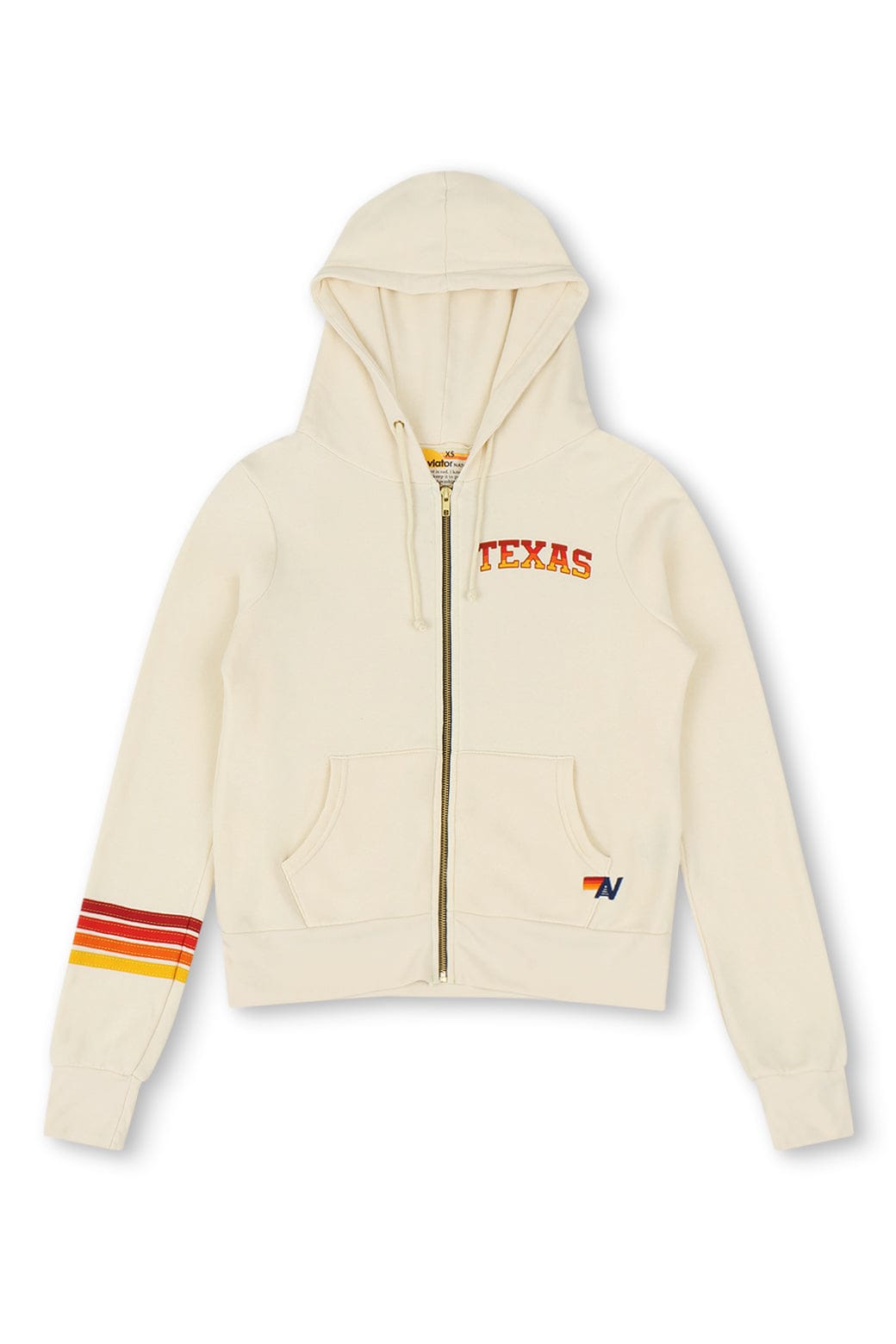 UNIVERSITY OF TEXAS HOOKEM ZIP HOODIE - VINTAGE WHITE
