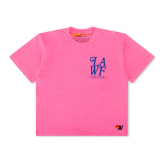 LOS ANGELES WINE & FOOD 2025 BOYFRIEND TEE - NEON PINK