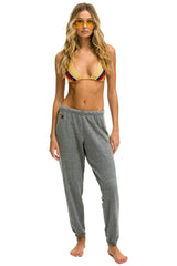 5 STRIPE SWEATPANTS - HEATHER GREY // GREY