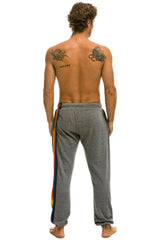 5 STRIPE SWEATPANTS - HEATHER GREY