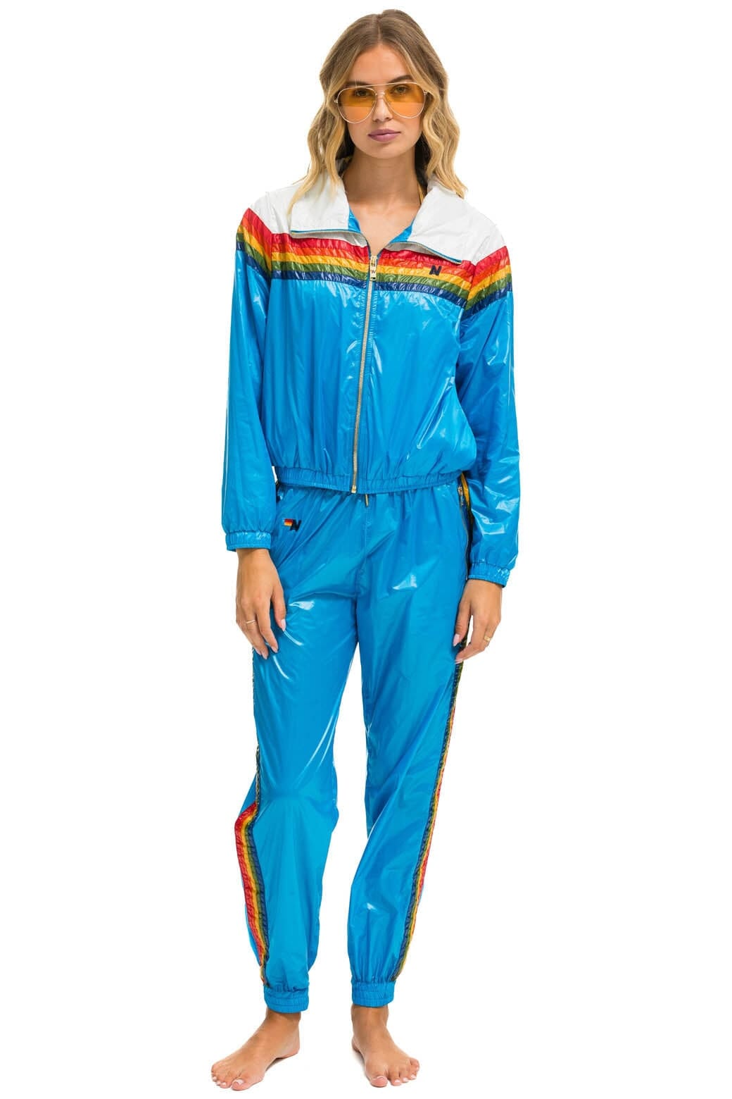 5 STRIPE WINDBREAKER - VINTAGE WHITE // DRESDEN GLOSSY