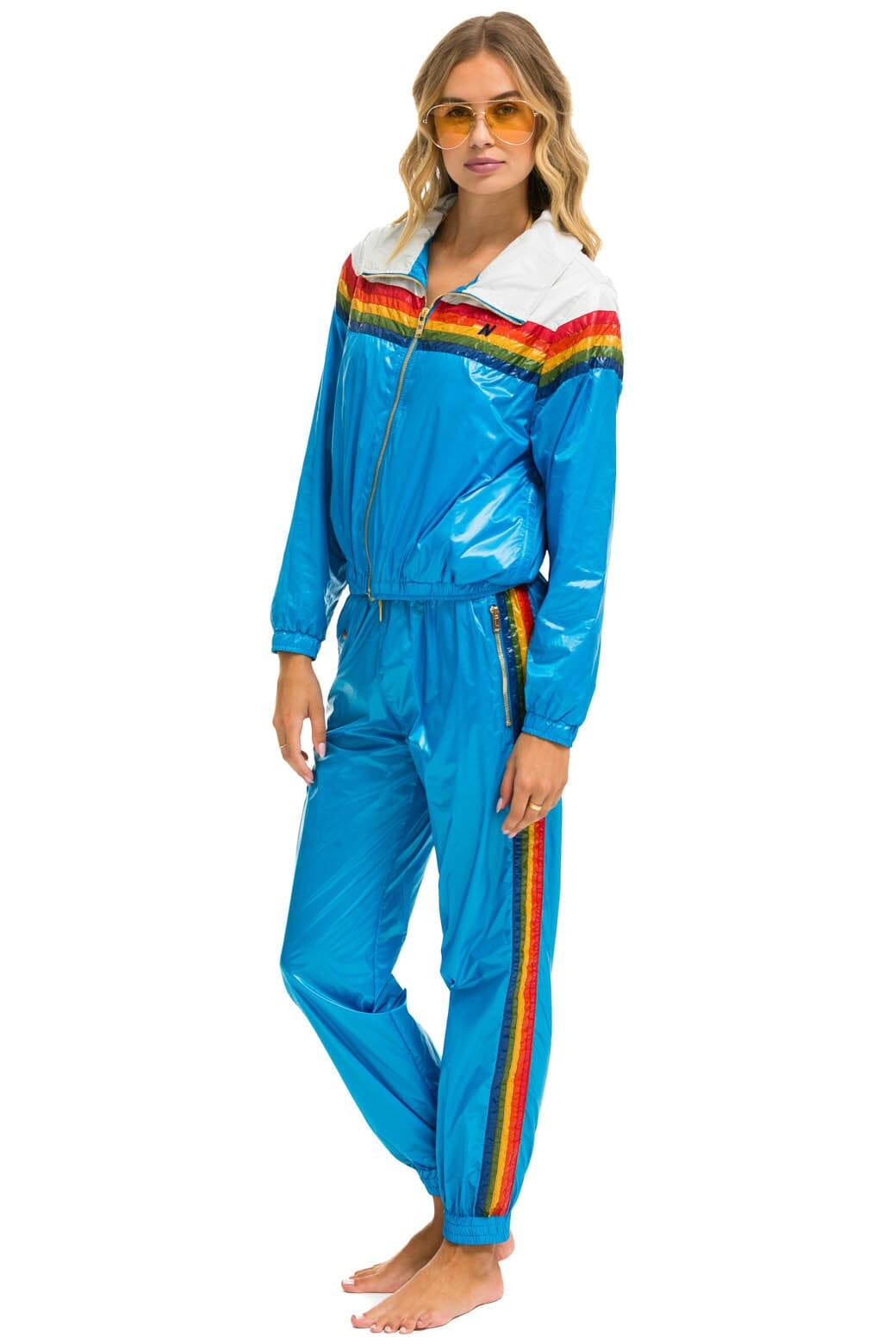 5 STRIPE WINDBREAKER - VINTAGE WHITE // DRESDEN GLOSSY