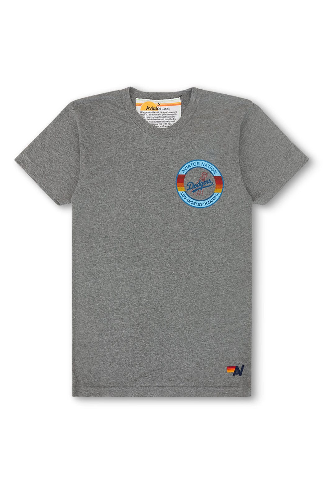 LOS ANGELES DODGERS BOLT CREW TEE - HEATHER GREY