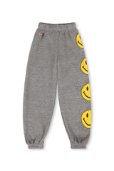 KID'S SMILEY 2 SWEATPANTS - HEATHER GREY