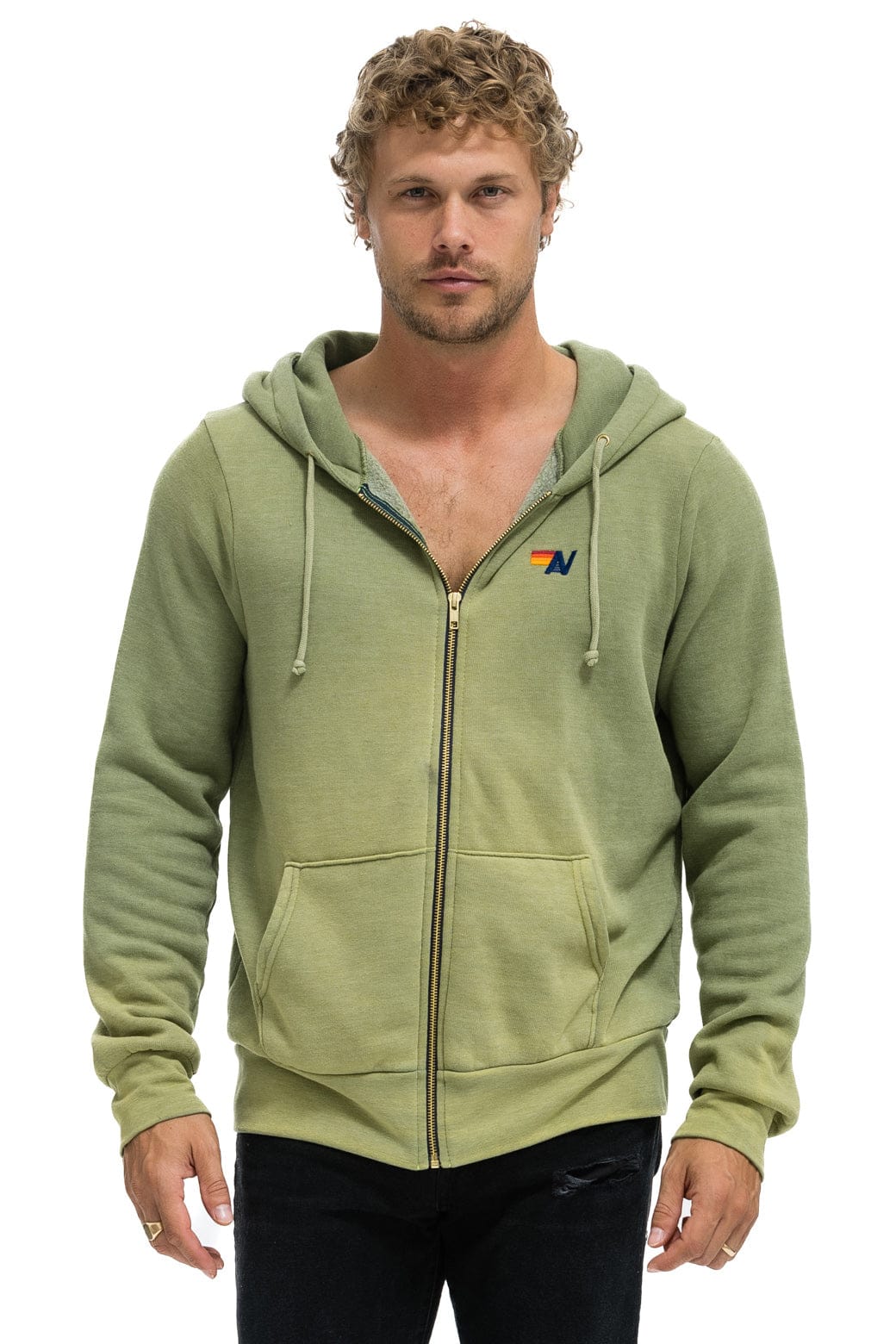 ESSENTIAL ZIP HOODIE - FADED ARMY