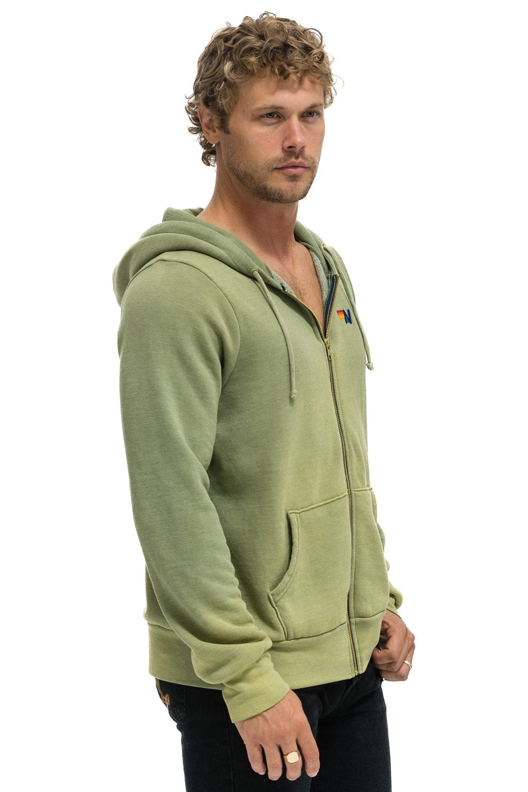ESSENTIAL ZIP HOODIE - FADED ARMY