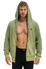 ESSENTIAL ZIP HOODIE - FADED ARMY