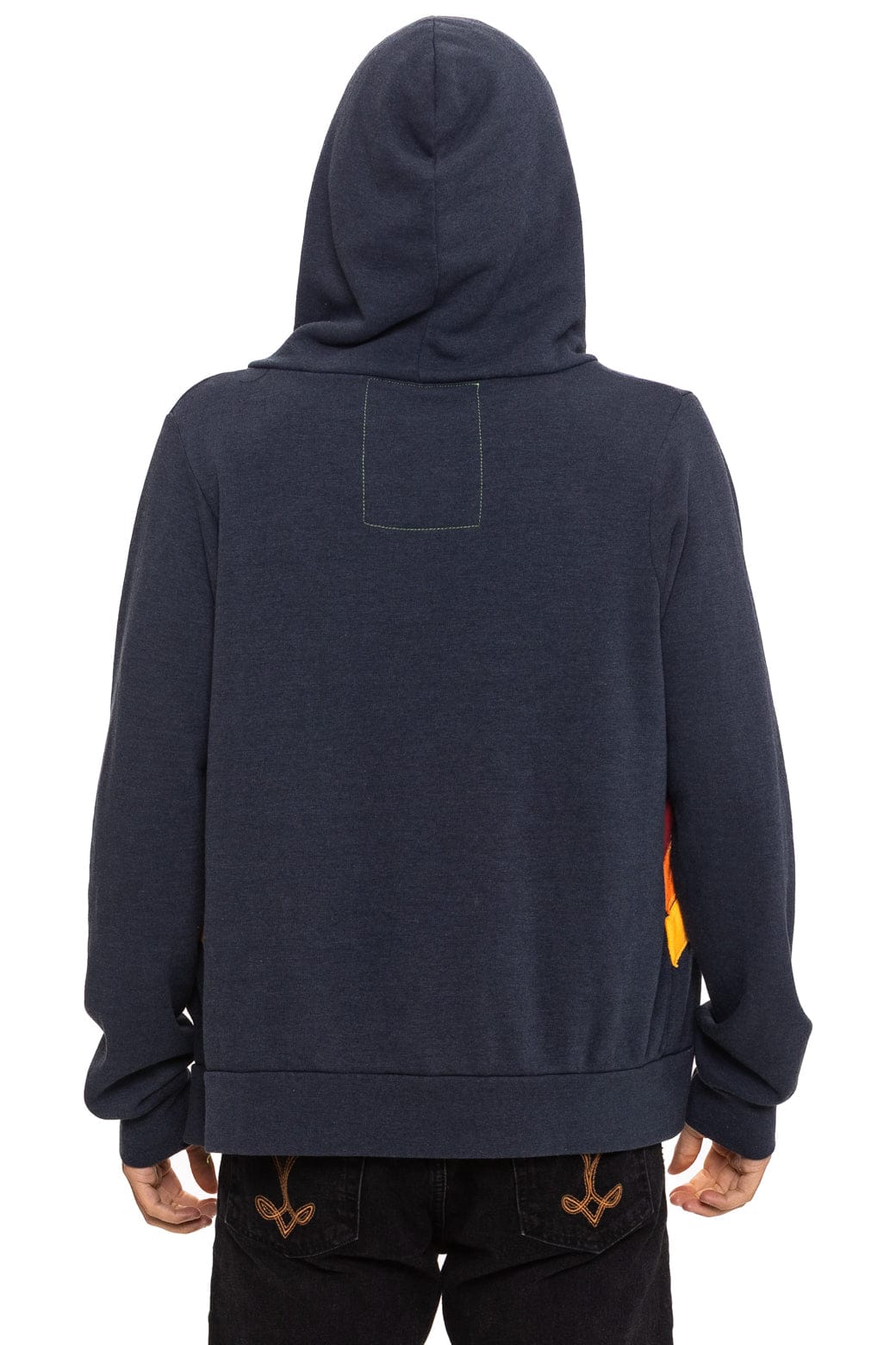 MOUNTAIN STITCH CHEVRON 4 ZIP HOODIE - CHARCOAL