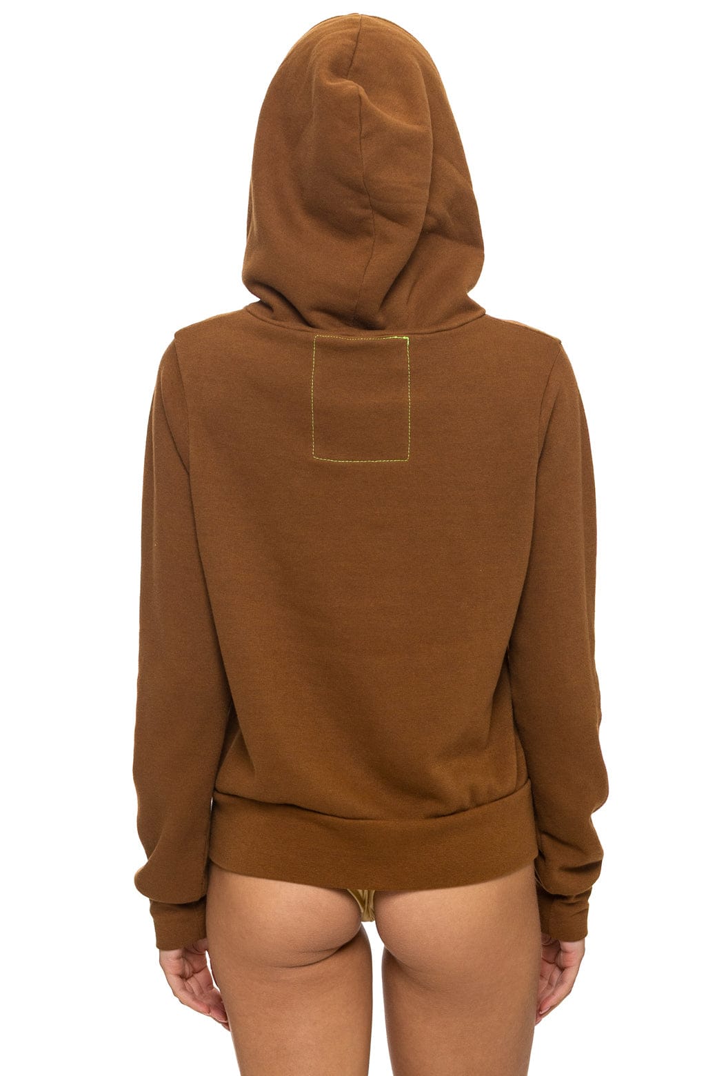 MOUNTAIN STITCH CHEVRON 4 ZIP HOODIE - CINNAMON