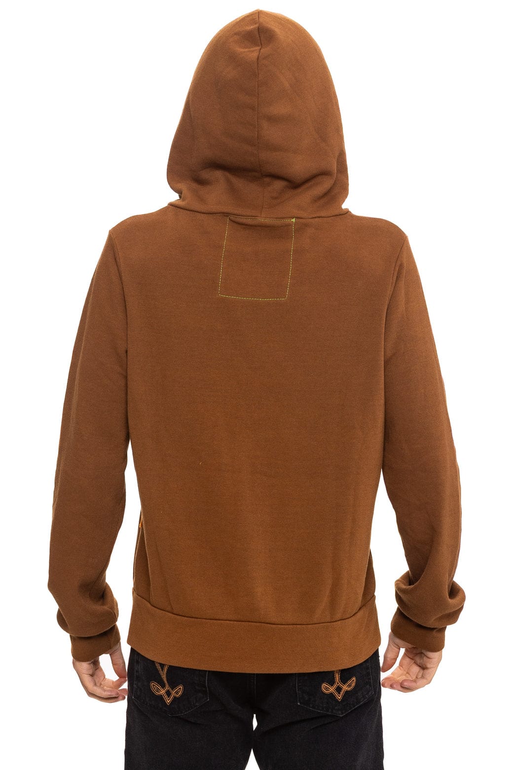 MOUNTAIN STITCH CHEVRON 4 ZIP HOODIE - CINNAMON