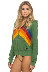 MOUNTAIN STITCH CHEVRON 4 ZIP HOODIE - PALM
