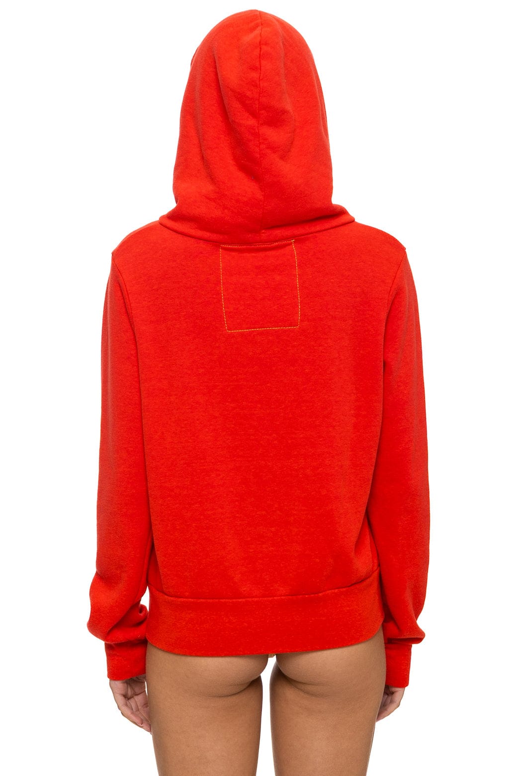 MOUNTAIN STITCH CHEVRON 4 ZIP HOODIE - RED