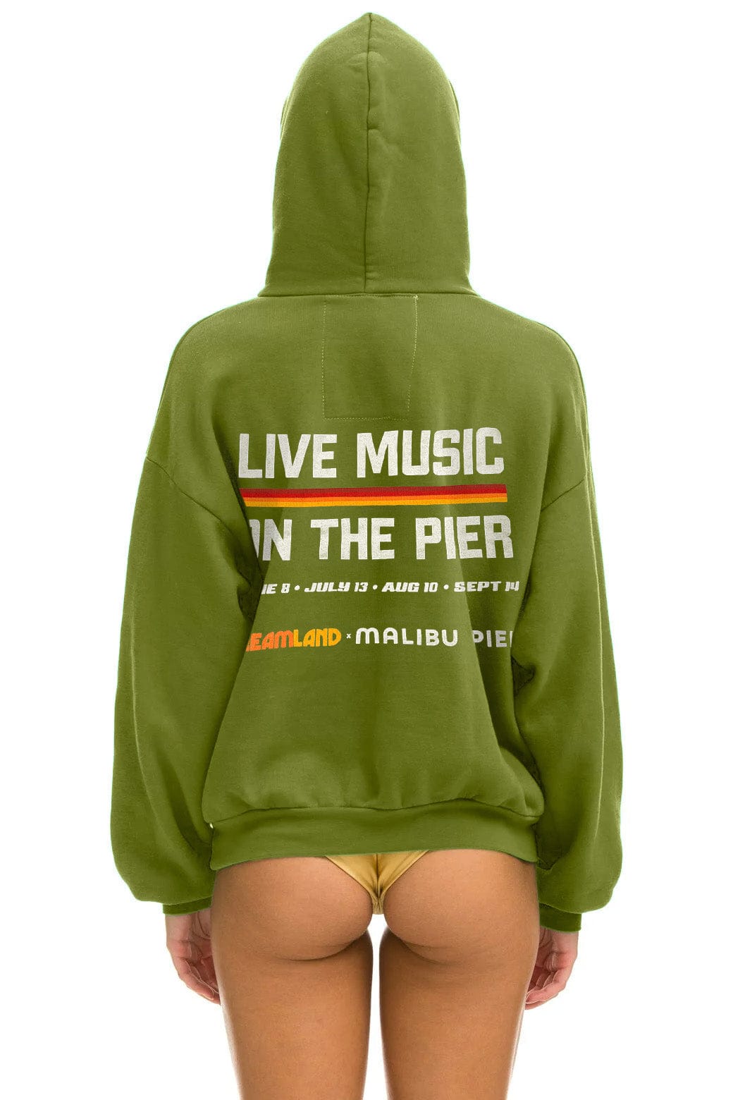 DREAMLAND MALIBU SUNDAY SESSIONS  PULLOVER HOODIE RELAXED - JUNGLE GREEN