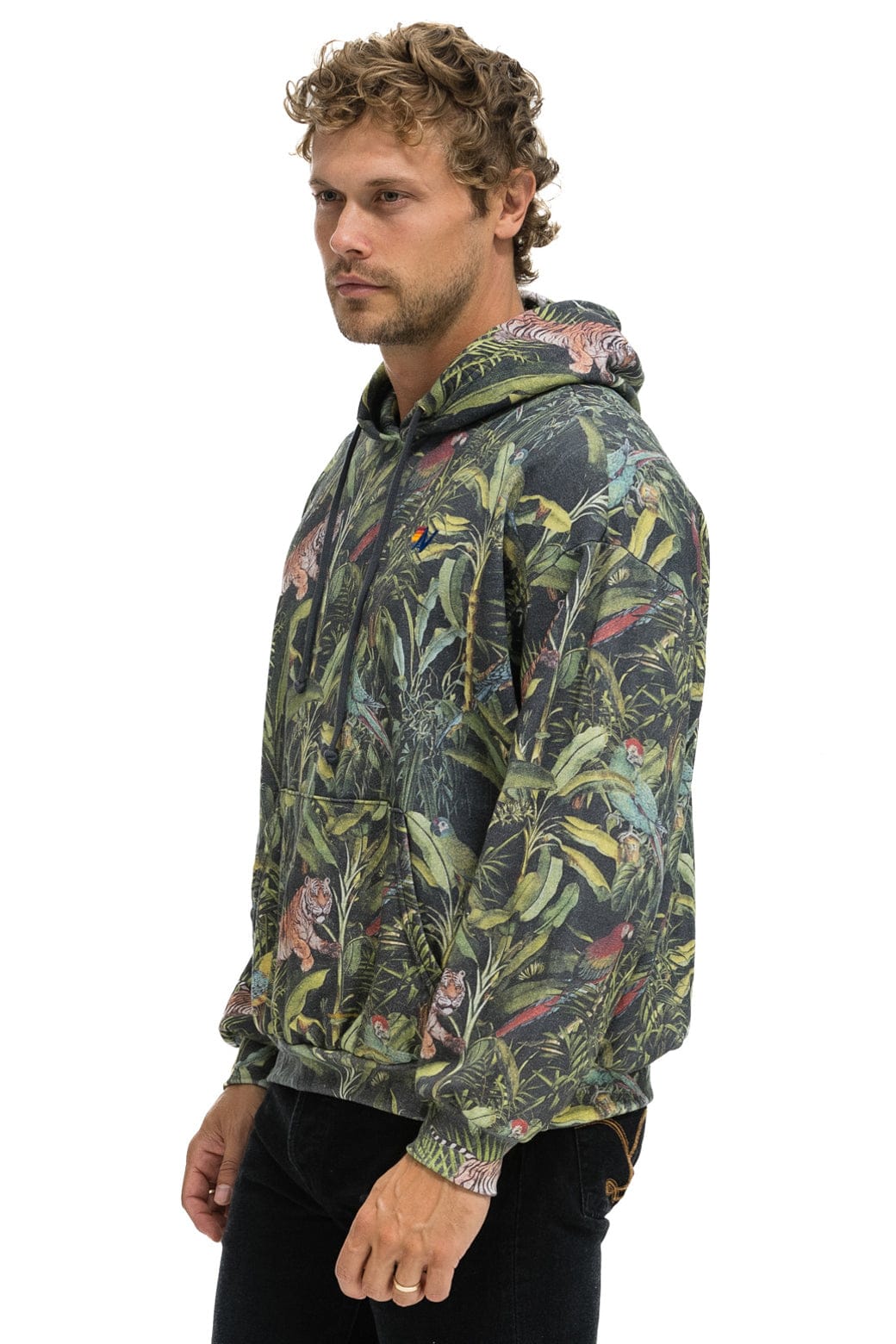 JUNGLE RELAXED PULLOVER HOODIE - VINTAGE CHARCOAL