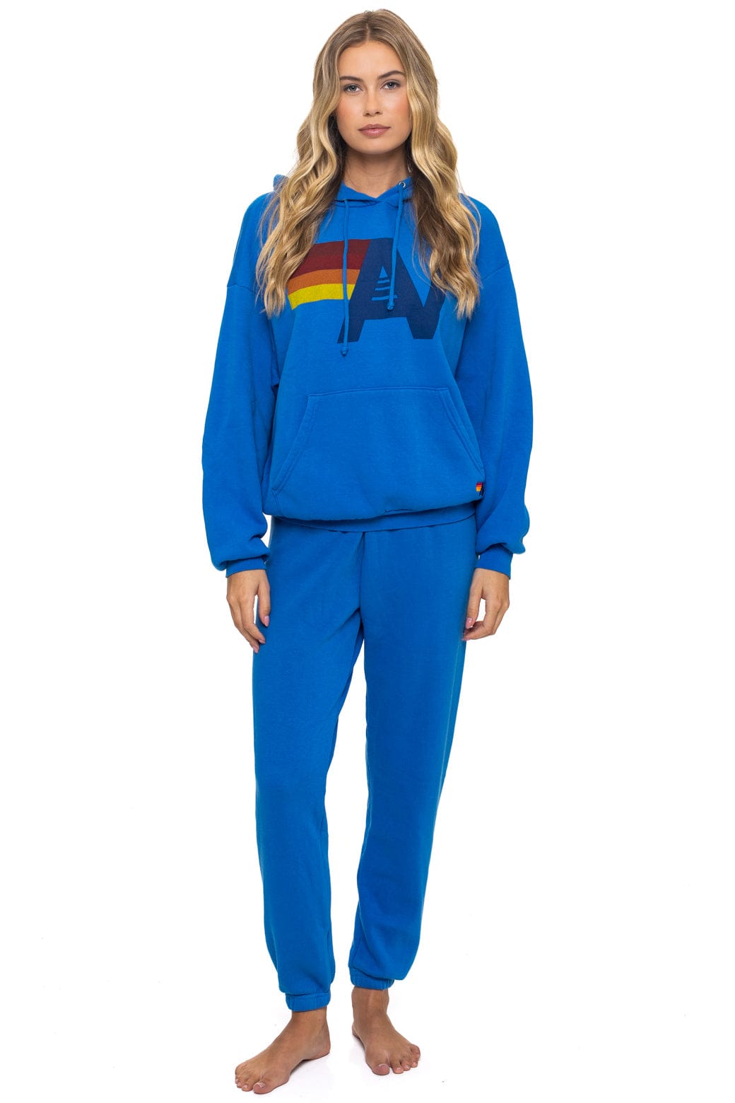 LOGO PULLOVER RELAXED HOODIE - ADVENTURE BLUE