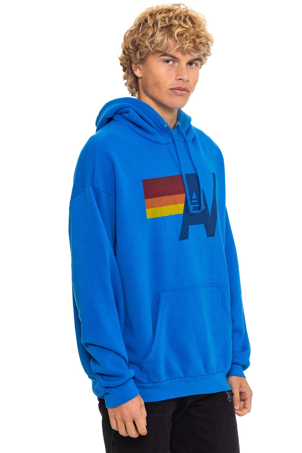LOGO PULLOVER RELAXED HOODIE - ADVENTURE BLUE