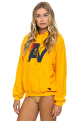 LOGO PULLOVER RELAXED HOODIE - GOLD