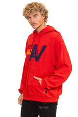 LOGO PULLOVER RELAXED HOODIE - RED