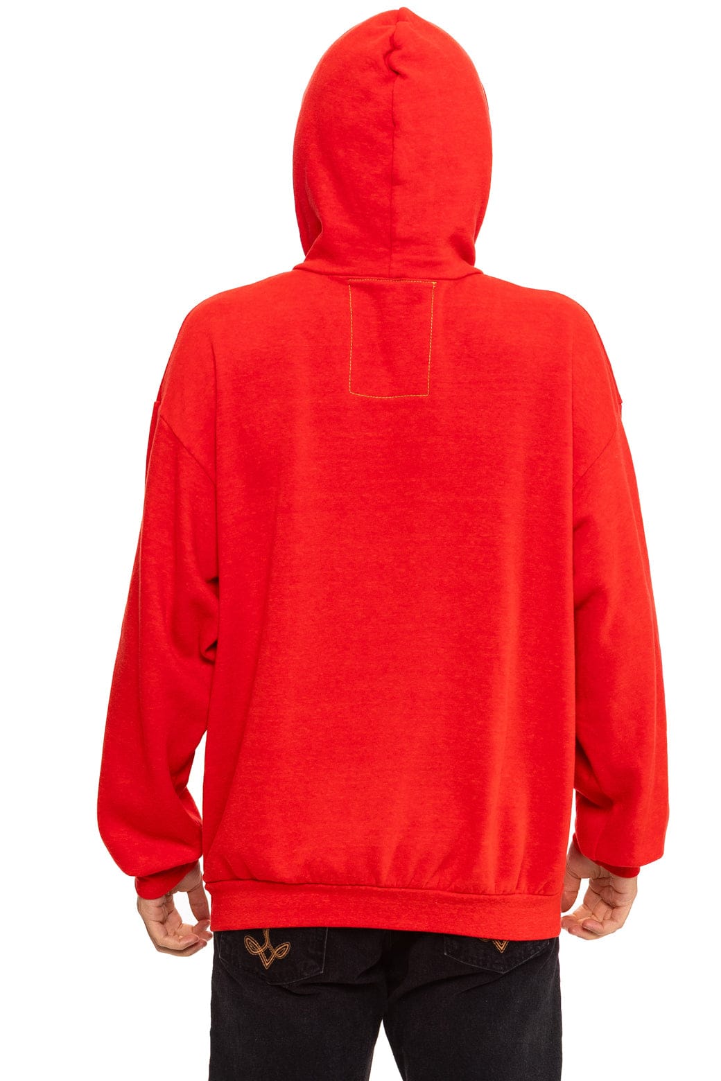LOGO PULLOVER RELAXED HOODIE - RED