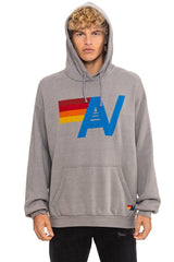 LOGO PULLOVER RELAXED HOODIE - SLATE