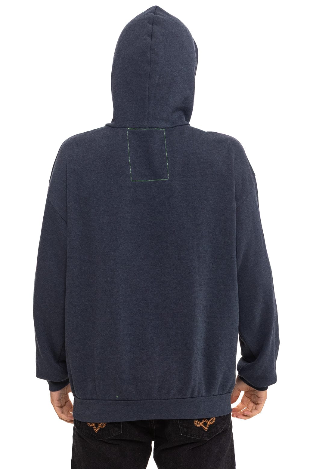 MOUNTAIN STITCH CHEVRON PULLOVER HOODIE RELAXED - CHARCOAL