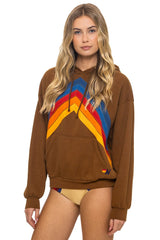 MOUNTAIN STITCH CHEVRON PULLOVER HOODIE RELAXED - CINNAMON