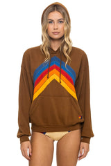 MOUNTAIN STITCH CHEVRON PULLOVER HOODIE RELAXED - CINNAMON