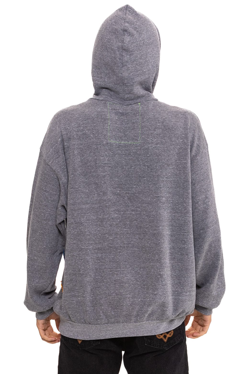 MOUNTAIN STITCH CHEVRON PULLOVER HOODIE RELAXED - HEATHER GREY