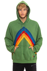 MOUNTAIN STITCH CHEVRON PULLOVER HOODIE RELAXED - PALM