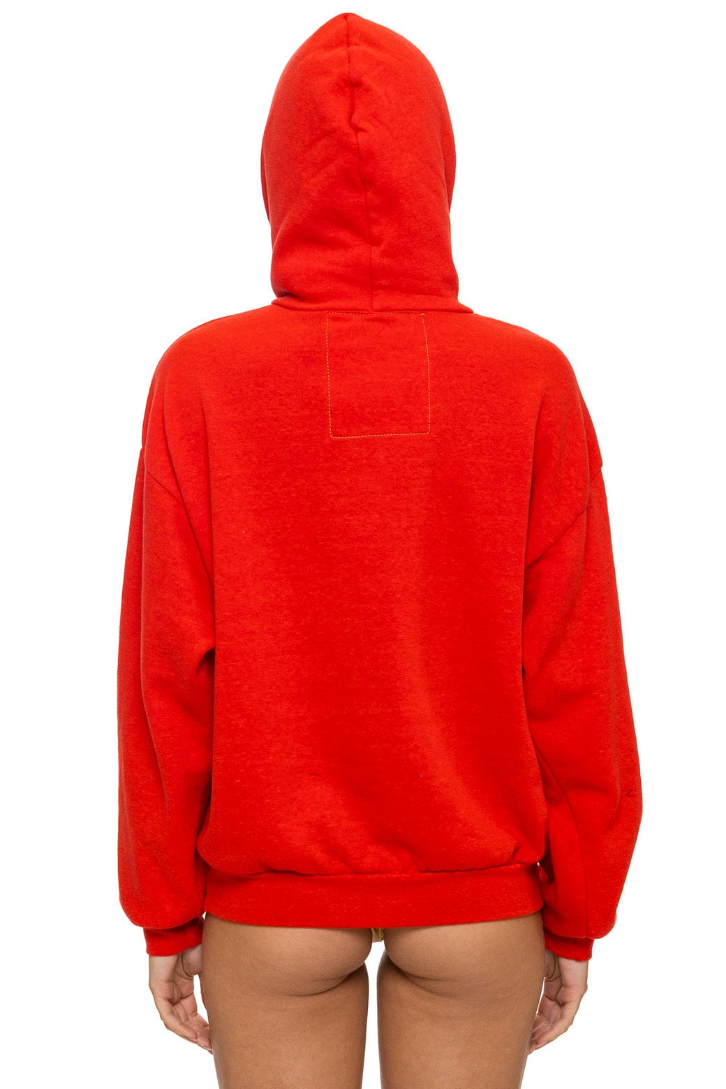 MOUNTAIN STITCH CHEVRON PULLOVER HOODIE RELAXED - RED
