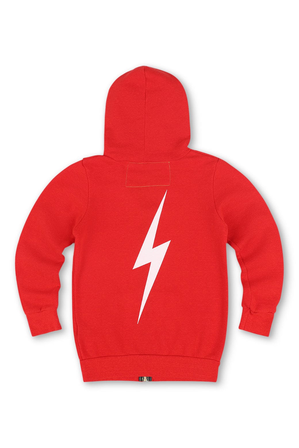 KIDS BOLT PRINT ZIP HOODIE - RED