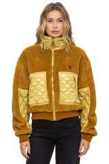 TEDDY FULL ZIP JACKET - HONEY
