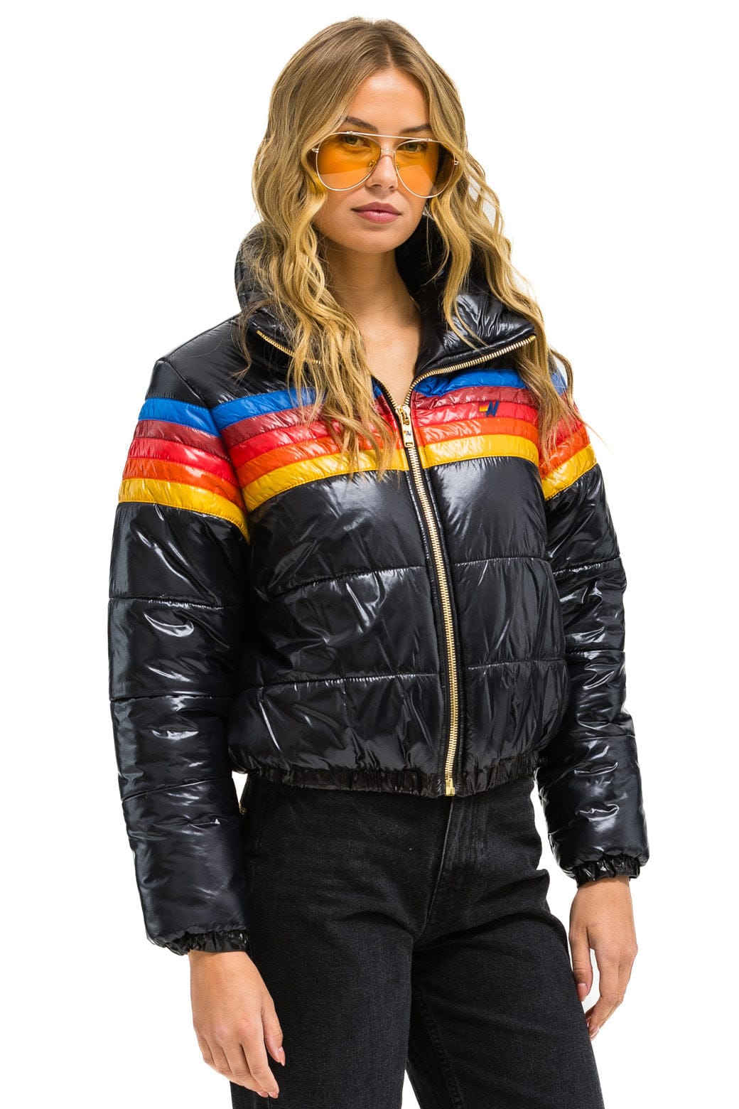 5 STRIPE APRES JACKET - GLOSSY BLACK
